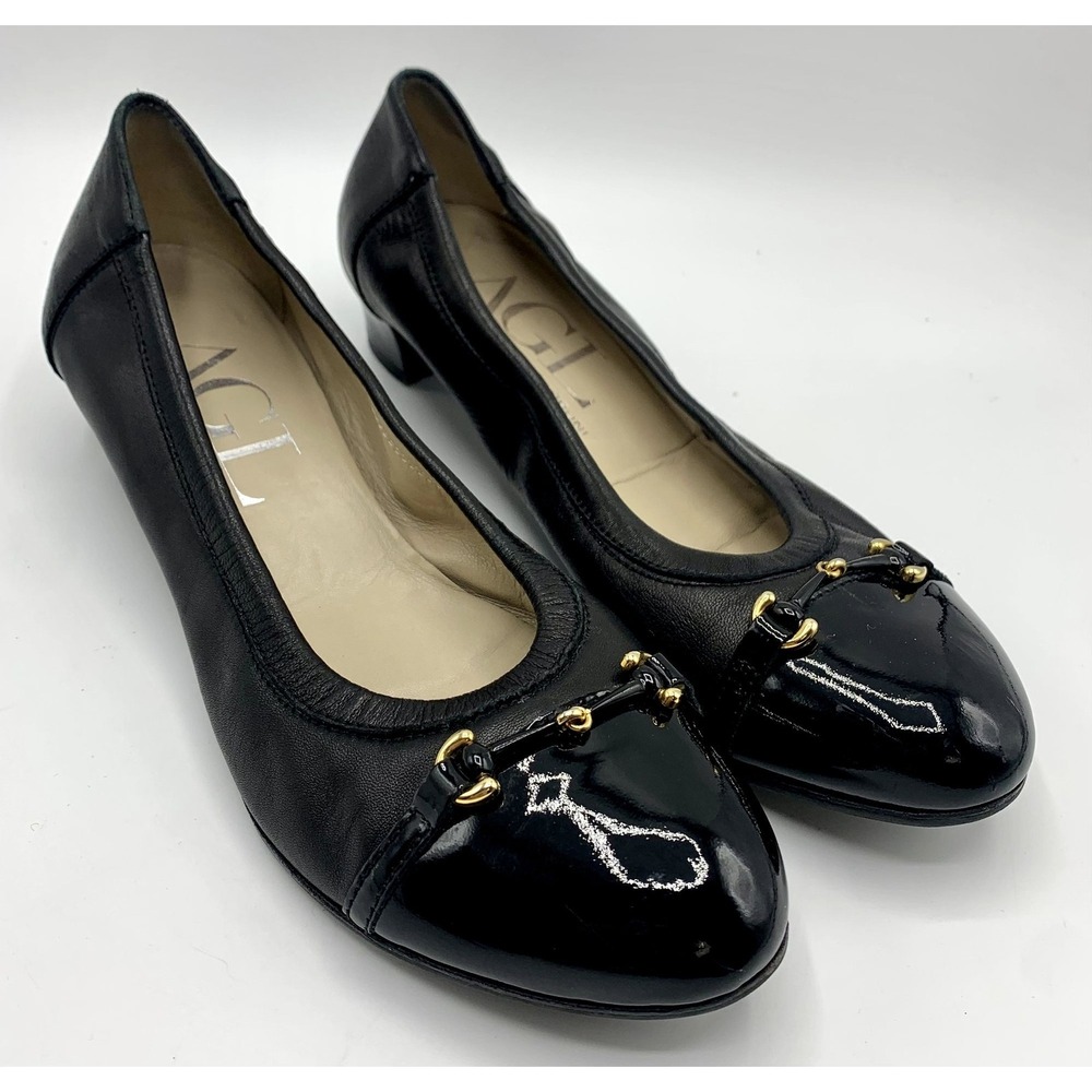 Attilio Giusti Leombruni Black Horse Bit Heeled Ballet Shoe size 39 1/2 or 9 - 9